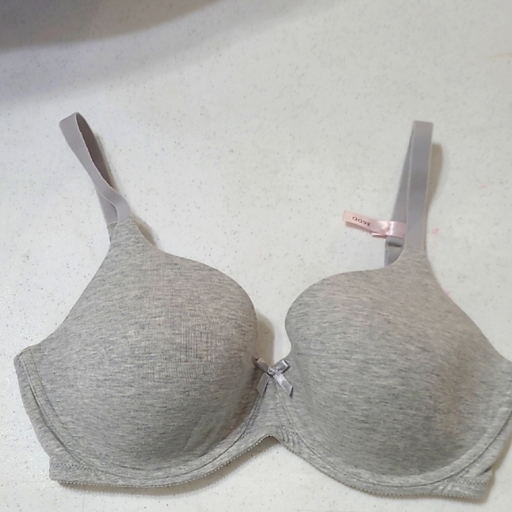 NWOT Ambrielle Heather Gray Lightly Lined Full Coverage Underwire Bra size 36DD